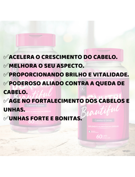 DG NUTRI BEAUTIFUL FORTALECEDOR PARA CABELOS E UNHAS 