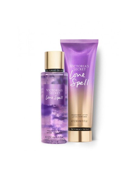 Kit Victoria Secrets Love Spell = 1 Body Splash 250ml + 1 Hidratante 236ml