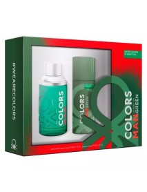 Benetton Colors Man Green Eau de Toilette - 100ml + Deo 150ml 